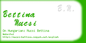 bettina mucsi business card